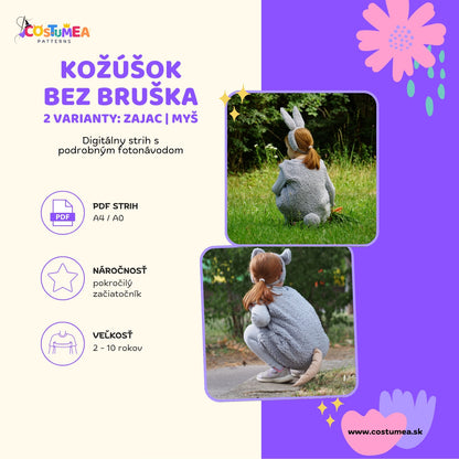 Kožúšok bez bruška - PDF strih