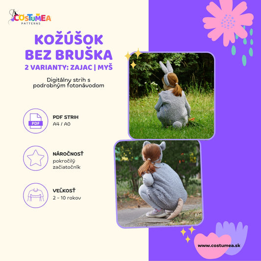 Kožúšok bez bruška - PDF strih