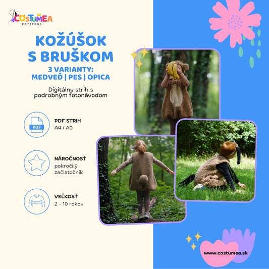 Kožúšok s bruškom - PDF strih