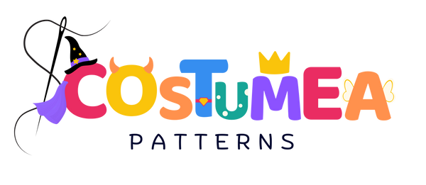 Logo Costumea patterns veľké s transparentným pozadím.