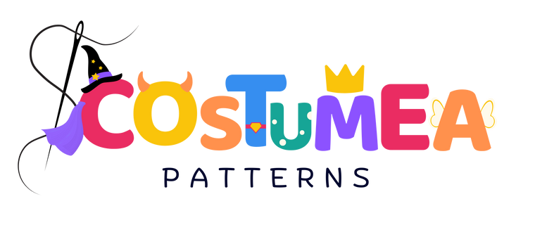 Logo Costumea patterns veľké s transparentným pozadím.